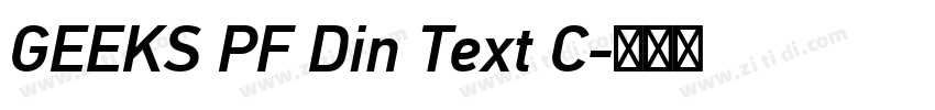 GEEKS PF Din Text C字体转换